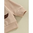 thumbnail image 5 of Infant Boy Spring Cartoon Dinosaur Pattern Long Sleeve Round Neck Sweatshirt Elastic Waist Pants 2Pcs Outfit, 5 of 8