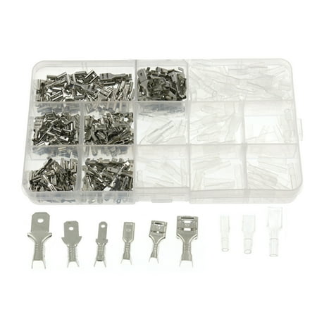 

Feiruifan 315Pcs 2.8/4.8/6.3mm Wire Terminals Cold Pressing Quick Connection Electrical Components Assorted Male/Female Crimp Spade Terminals Kit for Electrical Repairs