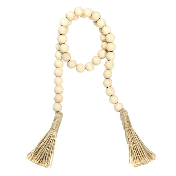 XZNGL Wood Beads Garland With Tassels 5 Styles Beads Rustic Natural Wooden Bead Perles en Bois Guirlande de Perles