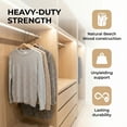 thumbnail image 3 of Unique Bargains 2Pcs Wood Space Saving Sleek Hangers Black, 3 of 6