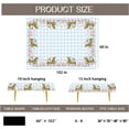 thumbnail image 6 of Spring Easter Tablecloth Rectangle, Flower Bunny & Eggs Buffalo Plaid Decorative Table Cloths Stain Resistant Fabric Table Cover for Dinner/Party/Picnic/Indoor/Outdoor (Grey, 60 x 84 Inch), 6 of 6