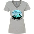 thumbnail image 3 of Inktastic Glacier National Park Montana Mountains Women's V-Neck T-Shirt, 3 of 5