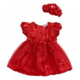 thumbnail image 3 of URMAGIC Baby Girls Infant Party Dresses Princess Wedding Birthday Formal Dress for Toddler 0-24 Months, 3 of 10