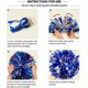 thumbnail image 5 of paquetes de pompones de animadoras con anilla para los dedos, pompones metálicos brillantes para animadoras, flores de mano premium para el equipo de animadoras para juegos deportivos y bailes, 5 of 5
