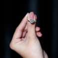 thumbnail image 5 of Rosec Jewels Lab Grown Diamond Engagement Ring 2 Carat - 8 mm Circle Ring - Designer Ring - Ef-Vs Quality, 14K White Gold, US 13.00, 5 of 8