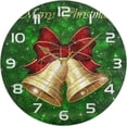 thumbnail image 5 of GZHJMY Christmas Bell Wall Clock, Silent Non Ticking Battery Operated Creative Decorative Round PVC Clock for Kitchen, Living Room, Bathroom, Home School Office Decor, 10 Inch, 5 of 7