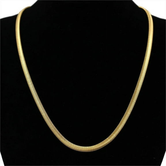 Necklace Men Vintage Jewelry Collier Brand Herringbone Chain New Trendy 14K Yellow Gold Snake Chain Necklace Bijoux