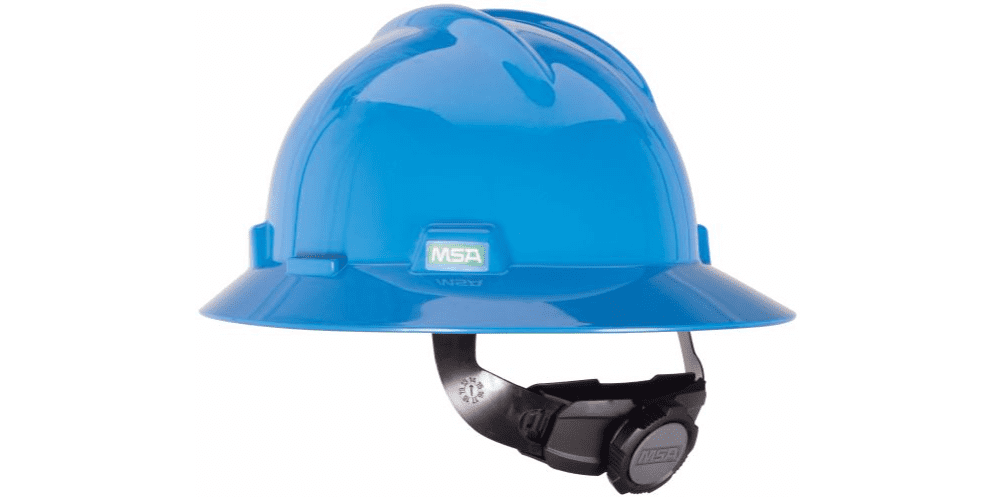 MSA Blue V-Gard Class E, G Type I Polyethylene Non-Slotted Hard Hat With Fas-Trac... by MSA (Mine Safety Appliances Co)