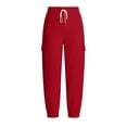 thumbnail image 6 of Outdoor Hiking Pants For Women, UPF 50+ Sun Protection Quick Dry Long Pants With Side Pockets, Stretch Lightweight Casual Trousers For Travel Daily Outdoor Wear Red XL, 6 of 7