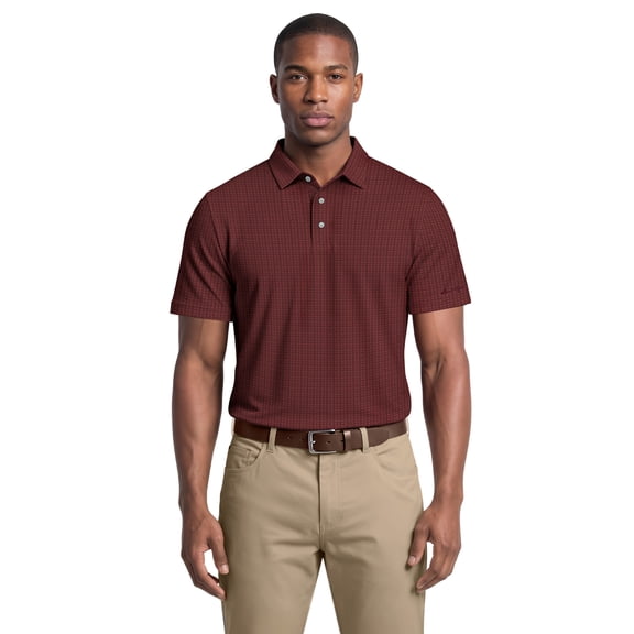 Ben Hogan Performance Men's & Big Men's Two Color Jacquard Short Sleeve Polo Shirt, Sizes S-4XLT