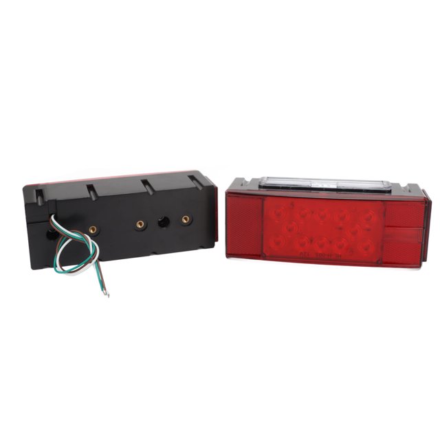 Luz de Remolque Rectangular, Lámpara Sumergible de Remolque 2 Piezas de Alta Visibilidad