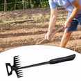 thumbnail image 1 of Rake de eliminación de desmalezando, rastrillo de desmalezado de jardín, malezas manuales de malezas que afloja la hierba de suelo para plantar patio Mango negro, 1 of 8
