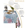 thumbnail image 2 of Blue Jellyfish Coastal Table Cloth, Waterproof Tablecloth for Square Tables, Beach Nautical Ocean Coral Seahorse Reusable Washable Fabric Table Cover for Restaurant Kitchen Dining Tables 60"x60", 2 of 9