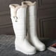 thumbnail image 5 of Botas de mujer con hebilla de cinturón, forro polar grueso, plataforma sin cordones, tacones medios, Color sólido, botas de nieve cálidas hasta la rodilla para invierno Wmkox8yii  shkj783, 5 of 6