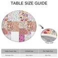 thumbnail image 6 of Pioneer Flower Floral Print Pattern Round Fitted Tablecloth with Elastic Edge,Dining Table Cover Waterproof,Outdoor Round Tablecloth for Camping,Dining,Indoor and Outdoor, 6 of 7