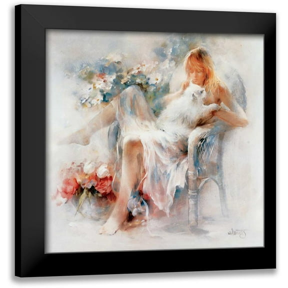 Haenraets, Willem 12x12 Black Modern Framed Museum Art Print Titled - Young girl