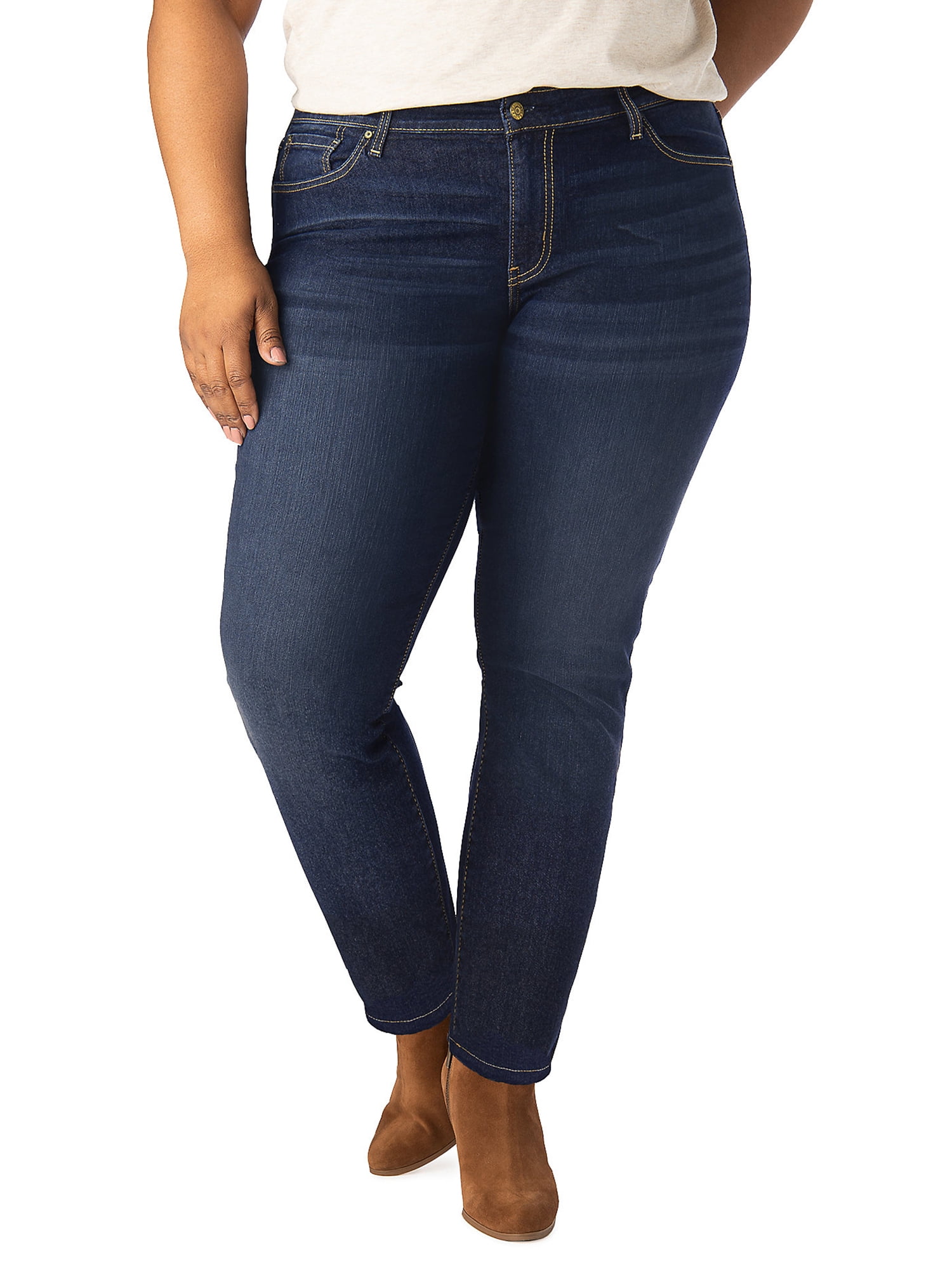 Signature by Levi Strauss & Co. Women's Modern Mid-Rise Straight Jeans -  