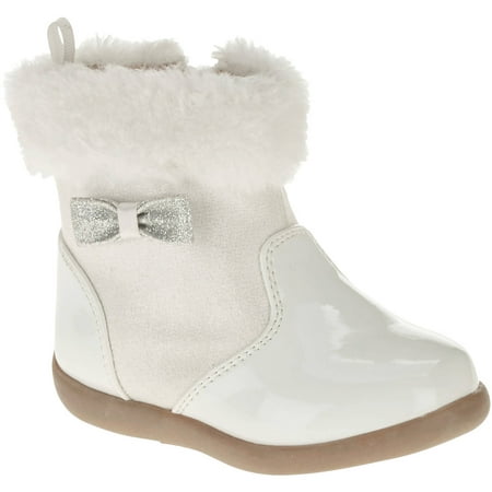 Healthtex - Newborn Baby Girl Fur Boots - Walmart.com