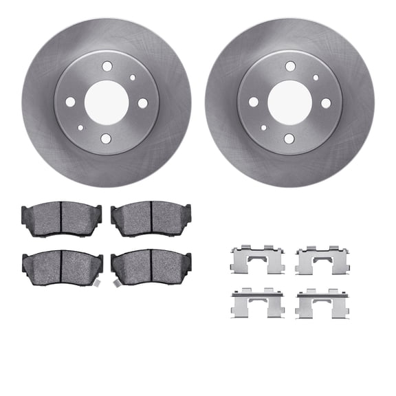 Dynamic Friction Company Front Brake Rotors with 5000 Advanced Brake Pads includes Hardware 6512-67104