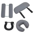 thumbnail image 1 of Mesa de con cuna facial y reposacabezas, juego completo, portátil, con reposabrazos, almohada, cojín estable y cómodo para cuello cabeza. gris, 1 of 9