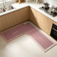 thumbnail image 5 of L Shaped Kitchen Mat, Non-Slip Absorbent Floor Rug for Sink Counter, Corner Bathroom Mat with Memory Foam Cushion, Pink, by Zovey, 5 of 6
