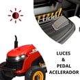 thumbnail image 2 of Tractor Montable Eléctrico JOYKOO Rojo 12v Control Remoto Luz Led, 2 of 8