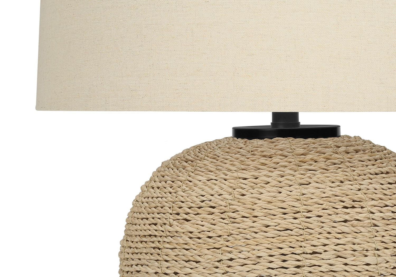 Monarch Specialties Lighting, 25"h, Table Lamp, Rattan, Beige Shade, Transitional