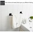 thumbnail image 4 of Porte-serviettes Simple Bar Cuisine Porte-Salle de Bain Cuisine Suspendu Bain Étagère Murale Tige d'Organisation Auto-Adhésif Rack Punch Libre Réutilisable Porte-Toilette Hôtel Noir 34cm, 4 of 8