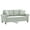 Light gray + Width 68", variant on vidaXL 2-Seater Sofa with Throw Pillows Accent Loveseat for Living Room Velvet