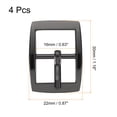thumbnail image 2 of Uxcell 4Pack 0.63" Single Prong Belt Buckle Oval Center Bar Buckles for Belt, Black, 2 of 6