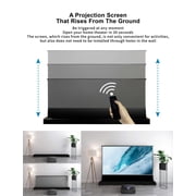 S PRO P Electric Tension Floor Screen With UST ALR P (Ambient Light Rejecting-BLACK BORDER With Sound Perforated Transparent)Material Only Suitable For UST Laser Projector And Settle On Table/Floor