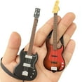 thumbnail image 2 of Realistic Tiny Guitar Model 1/12 Scale Detachable Strap Guitar Model Figurine Dollhouses Display Guitar for Music Lover, 2 of 8