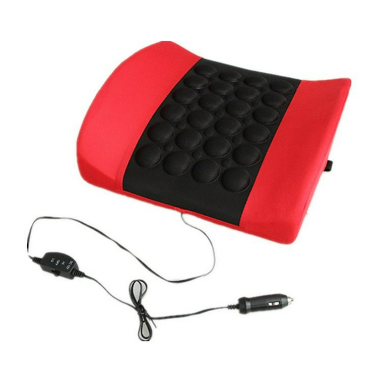 1pc Lumbar Massage Car Electric Massage Cushion Lumbar Support Car Seat Back  Support Waist Cushion