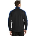 thumbnail image 2 of Port Authority J718 Mens Active Colorblock Soft Shell Jacket, Deep Black & True Royal - Medium, 2 of 6