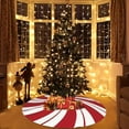 thumbnail image 6 of 1PC Christmas Tree Skirt Classic Red White Peppermint Candy Xmas Trees Skirts Base Cover Home Party Christmas Decor Carpet (1,75cm), 6 of 7
