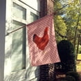 thumbnail image 2 of Carolines Treasures BB7843CHF Nouveau Drapeau de Maison en Toile à Carreaux Poulet Rouge Rose, 2 of 4