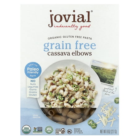Jovial Organic Gluten Free Pasta  Grain Free Cassava Elbows  8 oz (227 g)