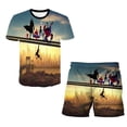 thumbnail image 1 of Graphic T-Shirt Young Children Clothes Boys Kids Set Spiderman 3D Printing Children's Boy Clothing Children clothes Two-piece13T Gong Bohan LED, 1 of 2