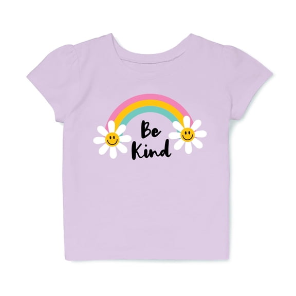 Be Kind T-Shirt Kids Kindness Rainbow Shirt Toddler Girl in Purple in 5T