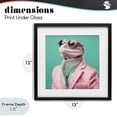 thumbnail image 4 of Stupell Industries Contemporary Hipster Iguana Portrait Black Framed Print Under Glass, 13 x 13, by Roozbeh, 4 of 8