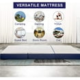 thumbnail image 4 of ZXNYH Folding Mattress, Tri-fold Memory Foam Mattress Topper with Washable Cover, 4-Inch, Twin XL Size, Play Mat, Foldable Bed, Guest beds, Camp Portable Bed, Blue, 38"*78"*4", 4 of 5