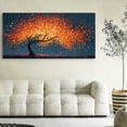 thumbnail image 5 of Canvas Wall Art for Living Room - Large Red Tree of Life Canvas Prints, Modern Abstract Nature Painting Wall Decor for Bedroom Bathroom and Office, 5 of 7