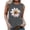 Dark Gray, variant on Women's Summer Casual Print Round Neck Loose Sleeveless Tank Fashion Top