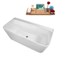 thumbnail image 6 of 55" Streamline B-372-132-ORB Soaking Freestanding Tub and Tray With Internal Drain in Matte Oil Rubbed Bronze, 6 of 13