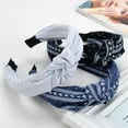 thumbnail image 3 of Cheers.US Women Fabric Hairband Twist Bow Knot Cross Headband Hair Band Ladies Headwrap, 3 of 3
