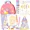 Pink, variant on Yoveccy 4-in-1 Princess Paper Makeup & Diamond Painting Kit, DIY Arts and Crafts Dress Up Travel Toy for Girls Ages 4-8(Pink)