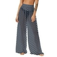 thumbnail image 2 of Gamivast Womens Beach Cover up Pants Polka-Dot Boho Sheer Flowy Pant with Elastic Waist Lightweight Wide Leg Loose Swimwear Travel Summer Outfits, 2 of 5