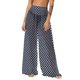 thumbnail image 2 of Pincandy Women See Through Sheer Mesh Pants Beach Swimsuit Bikini Bottom Cover up Party Club Elastic High Waist Wide Leg Pants, 2 of 7