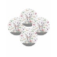 thumbnail image 7 of 13 Inch Round Placemats Set of 4, Easter Non Slip Heat Insulation PP Table Mats, Spring Watercolor Bunny Eggs Flower Black Plaid Washable Place Mats for Kitchen Dining Party Table Decor, 7 of 7