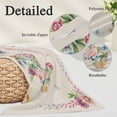 thumbnail image 3 of Easter Bunny Pillow Covers Queen, Spring Flower Daisy Tulips Vintage Leaves Soft Brushed Microfiber Breathable Throw Pillow Covers, Pillowcase with Zipper for Couch Sofa Bedroom Living Room 20"x30", 3 of 9